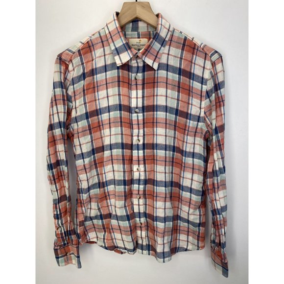 Marine Layer Long Sleeve Button-Down Plaid Shirt - Picture 1 of 6